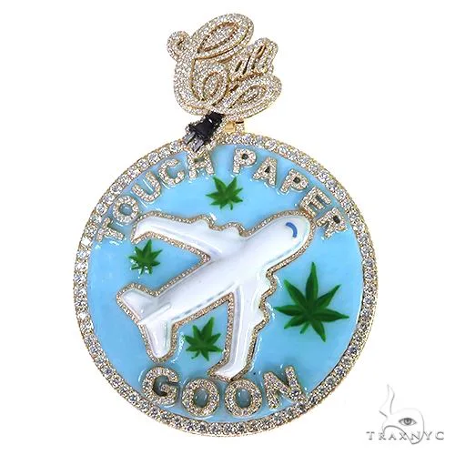 RINA - For Him CUSTOM Glow In The Dark Airplane Logo Pendant 67773 in Rose Gold – Pendant