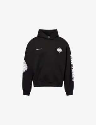 THE COUTURE CLUB Motion Blurred-Emblem Cotton-Jersey Hoodie