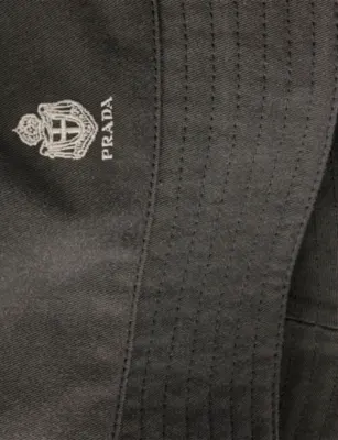 PRADA Old Gabardine Cotton Bucket Hat - NEUTRAL - XS detail 3