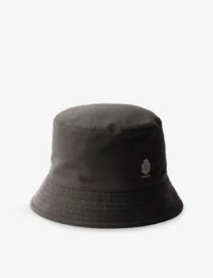 PRADA Old Gabardine Cotton Bucket Hat - NEUTRAL - XS