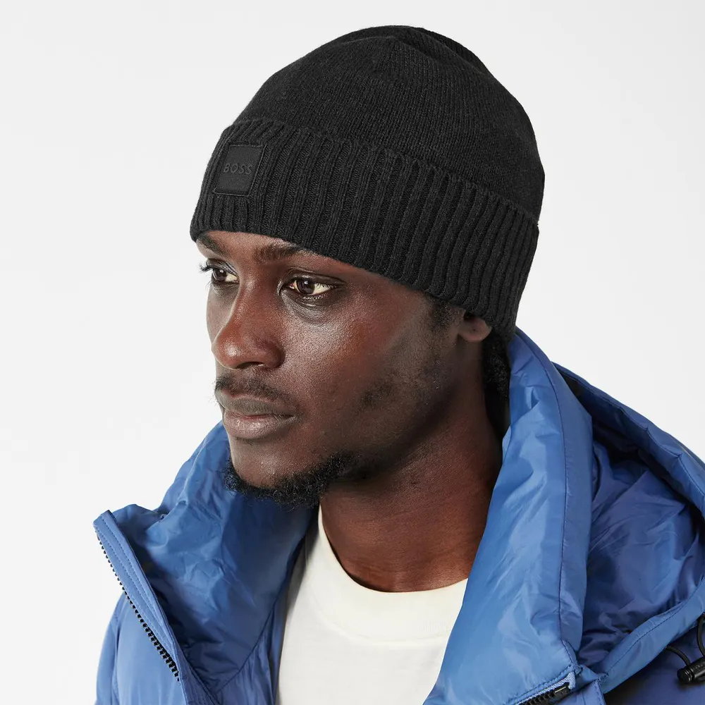Boss Men's Akaio R Orange Beanies detail 3