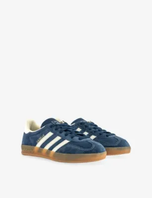 ADIDAS Gazelle Indoor Suede Trainers - EUR 42.5 / 8.5 UK MEN in NIGHT INDIGO OFFWHIT, additional product view 3