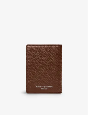ASPINAL OF LONDON Double Fold leather card holder detail 3