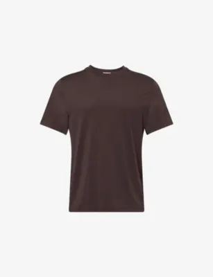 FRAME Crewneck Cotton T-Shirt - DEEP BROWN