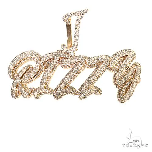 RINA - For Him CUSTOM Custom Made Diamond Name Pendant 67802 in Rose Gold – Pendant