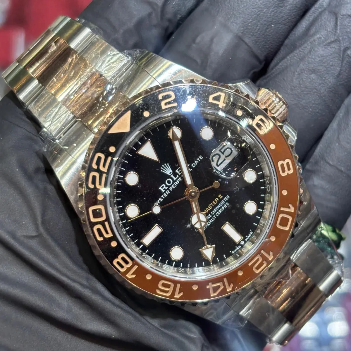 ANKUR - For Him WATCHES 2025 Rolex GMT-Master II 40mm | Two Tone Everose Gold | "Root Beer" – Watch