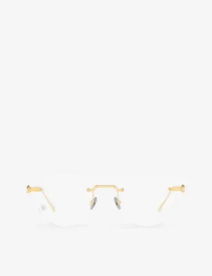 CARTIER CT0342O oval-frame metal glasses