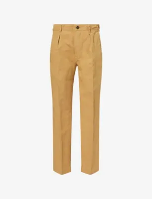 DRAKES Clean Games Straight-Leg Cotton And Linen Trousers