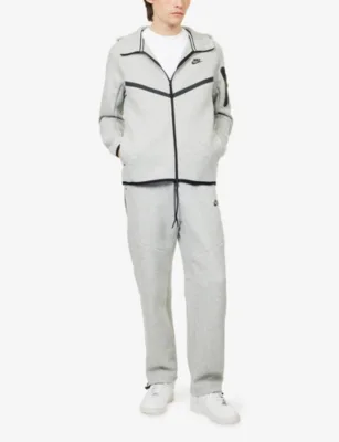 For Him Technical Logo-Print Stretch-Woven Hoody detail 2