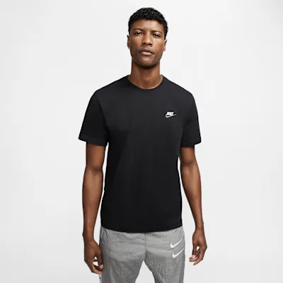 Nike Sportswear Club Men's T-Shirt - Black/White/Dark Grey