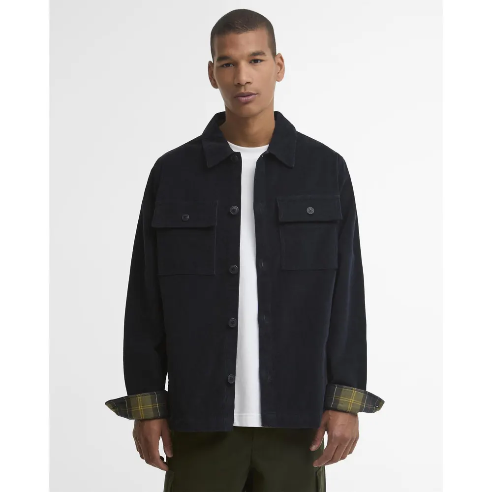 Barbour Men's Cord Cotton Long Sleeve Overshirt detail 3