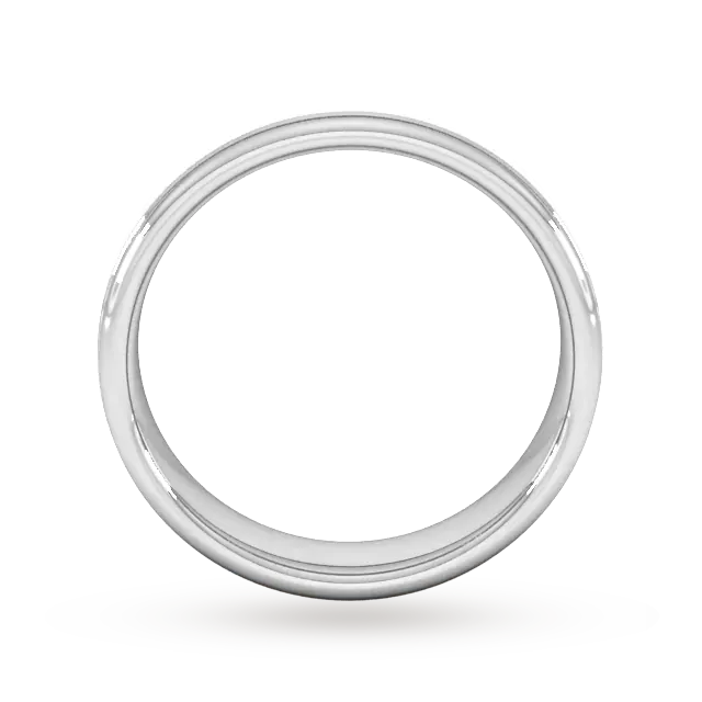 For Him 5mm Slight Court Extra Heavy Matt Centre With Grooves Wedding Ring In 18 Carat Yellow Gold detail 3