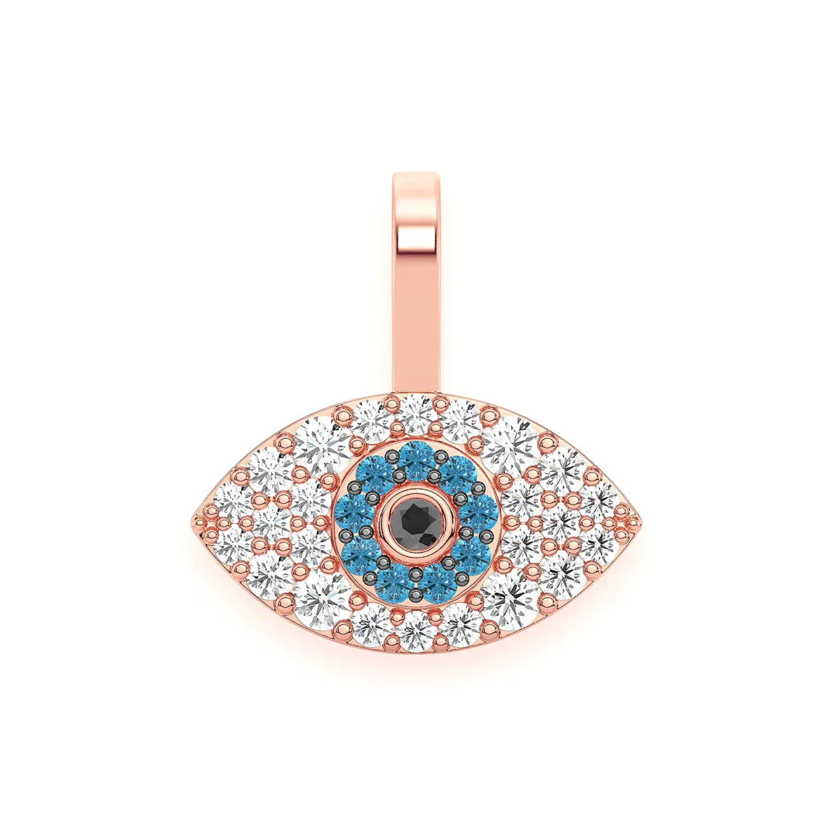 For Him Evil Eye Diamond Pendant in Rose Gold / Natural Diamond – Pendant
