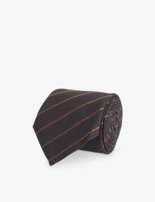 CORNELIANI Striped Silk Tie