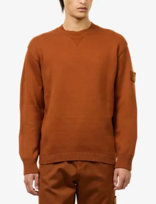 STONE ISLAND Ghost Plush Stitch Knit Cotton-Blend Jumper detail 3