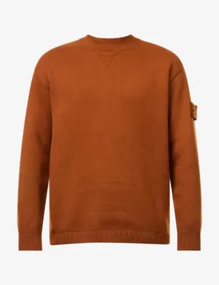 STONE ISLAND Ghost Plush Stitch Knit Cotton-Blend Jumper