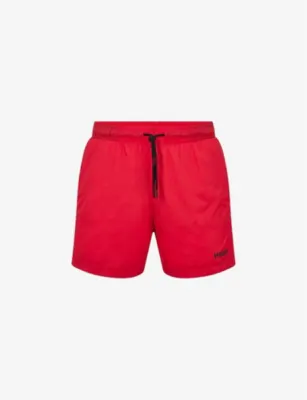 HUGO Logo-print swim shorts - DARK BLUE detail 2