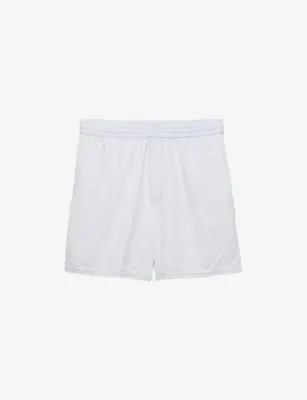 PRADA Mid-Rise Chambray Cotton Bermuda Shorts
