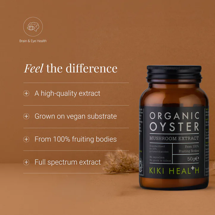 KIKI HEALTH Organic Oyster Mushroom Extract Powder - 50g detail 2