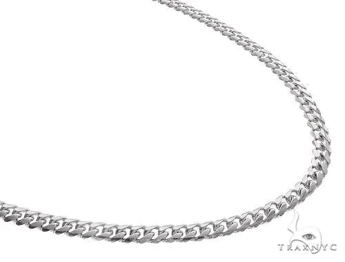 JALGAS - ROYAL CHAIN GROUP 14K White Gold Solid Miami Cuban Link Chain 26 Inches 5mm 65586 in White – Chain