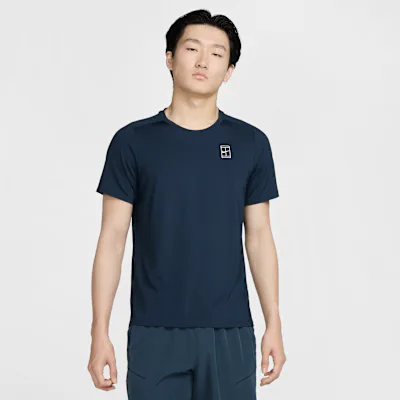 Nike NikeCourt Advantage Men's Dri-FIT Tennis Top - Armoury Navy/White