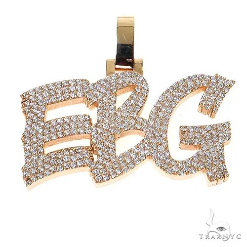 RINA - For Him CUSTOM Custom Made Diamond Name Pendant 67391 in Rose Gold – Pendant