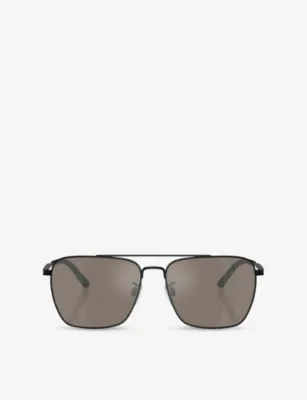 OLIVER PEOPLES OV1362S Square-Frame Metal Sunglasses