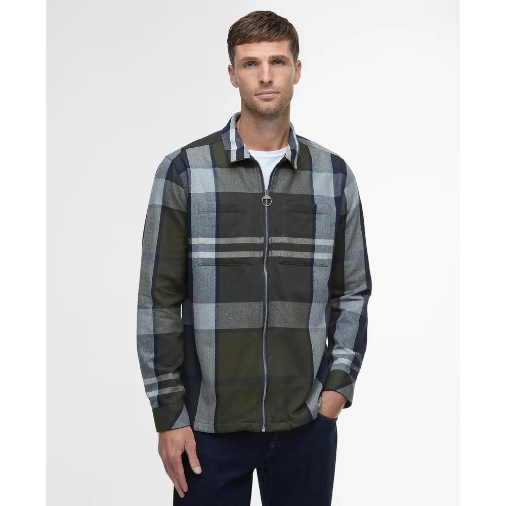 Barbour Men's Lannich Tartan Cotton Long Sleeve Overshirt detail 2