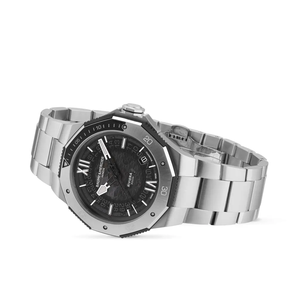 Baume & Mercier Riviera 42mm Mens Watch Black in Grey, additional product view 2