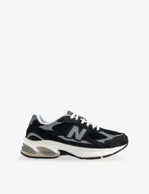 NEW BALANCE 2010 Mesh and Faux-Leather Trainers - 3.5 in BLACK SHADOW GREY SEA SA – Mens | Trainers | Lace up trainers