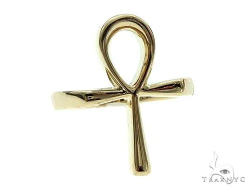 RINA - For Him FACTORY Custom Made Solid Ankh Ring 65774 in Rose Gold / 10 – Ring