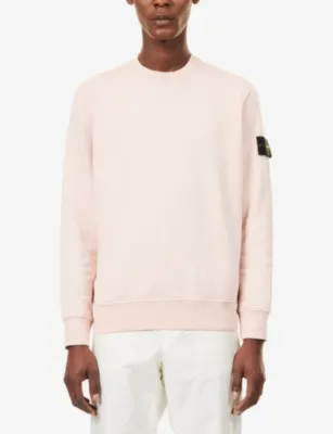 STONE ISLAND Crewneck Logo-Patch Cotton Sweatshirt detail 3