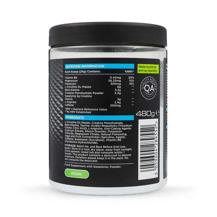 Precision Engineered Pre-Workout Blue Raspberry 480 g, additional product view 2