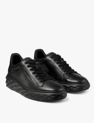JIMMY CHOO Diamond Maxi M II Leather Trainers - EUR 41 / 7 UK MEN in V BLACK/BLACK, additional product view 3