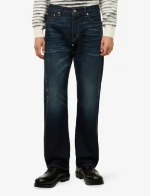 TOM FORD Selvedge Straight-Leg Cotton-Blend Jeans detail 3