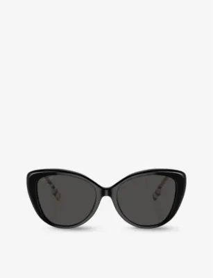 BURBERRY BE4407 cat-eye check acetate sunglasses