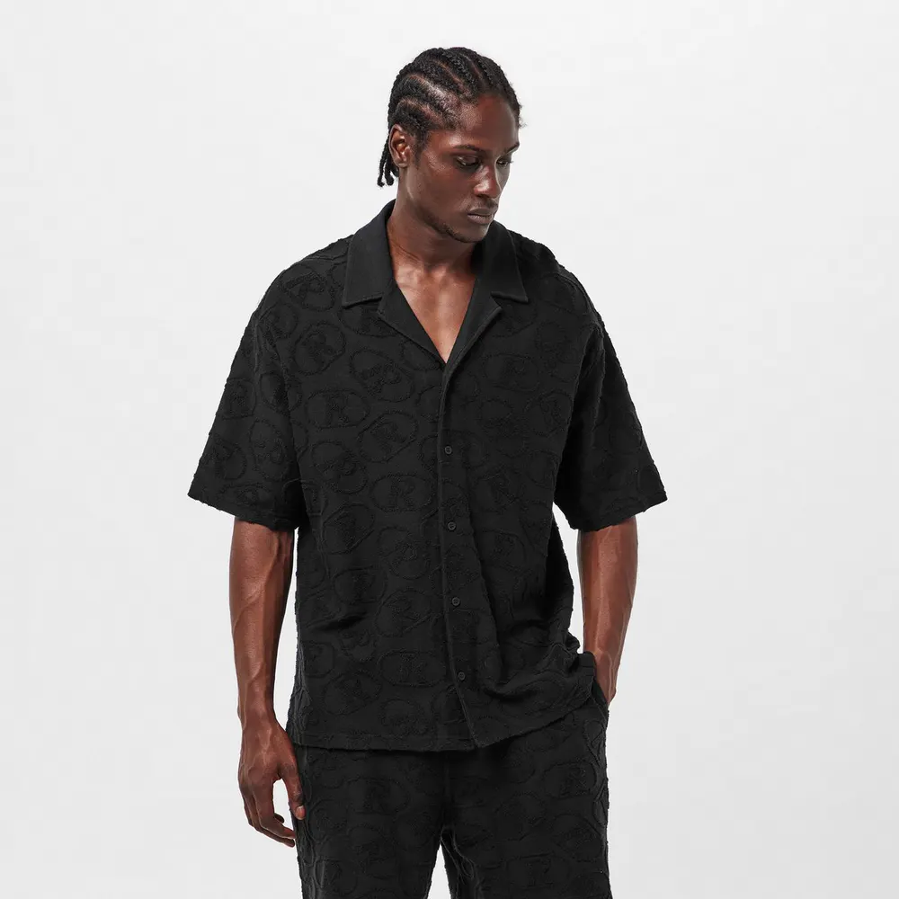 Represent Men's All Over Towel Fabric Short Sleeve Shirt detail 3