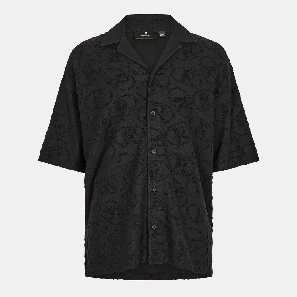 Represent Men's All Over Towel Fabric Short Sleeve Shirt