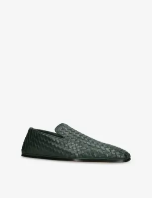 BOTTEGA VENETA Intrecciato Leather Loafers - EUR 44 / 10 UK MEN detail 3