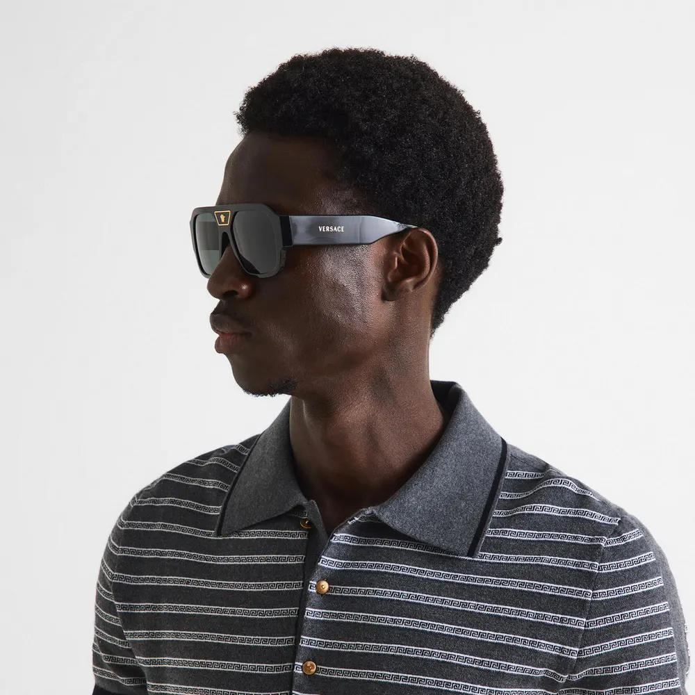 Versace Men's 0VE4508U Aviator Sunglasses detail 3