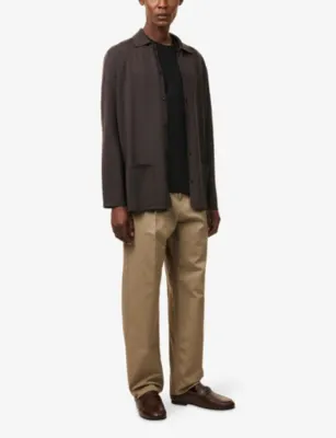 VALENTINO GARAVANI Straight-Leg Single-Pleat Cotton Chinos detail 2