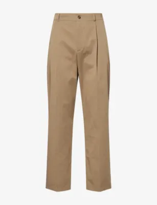 VALENTINO GARAVANI Straight-Leg Single-Pleat Cotton Chinos
