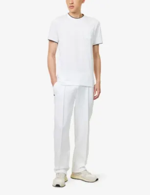 LACOSTE Tennis Heritage Patch-Pocket Cotton-Blend T-Shirt detail 2