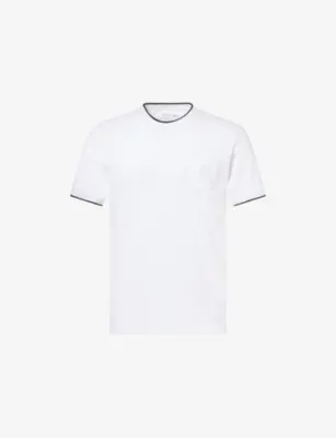 LACOSTE Tennis Heritage Patch-Pocket Cotton-Blend T-Shirt