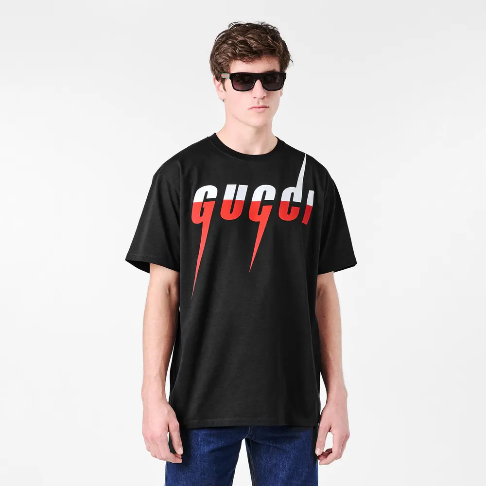 Gucci Blade Print T Shirt detail 3