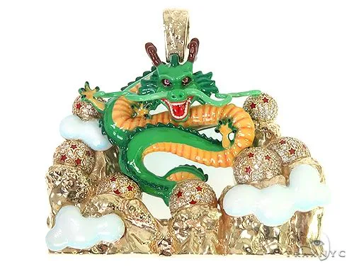 RINA - For Him CUSTOM Custom Made DBZ Dragon Shenron w/ The 7 DragonBall Stars Pendant 66358 in Rose Gold – Pendant