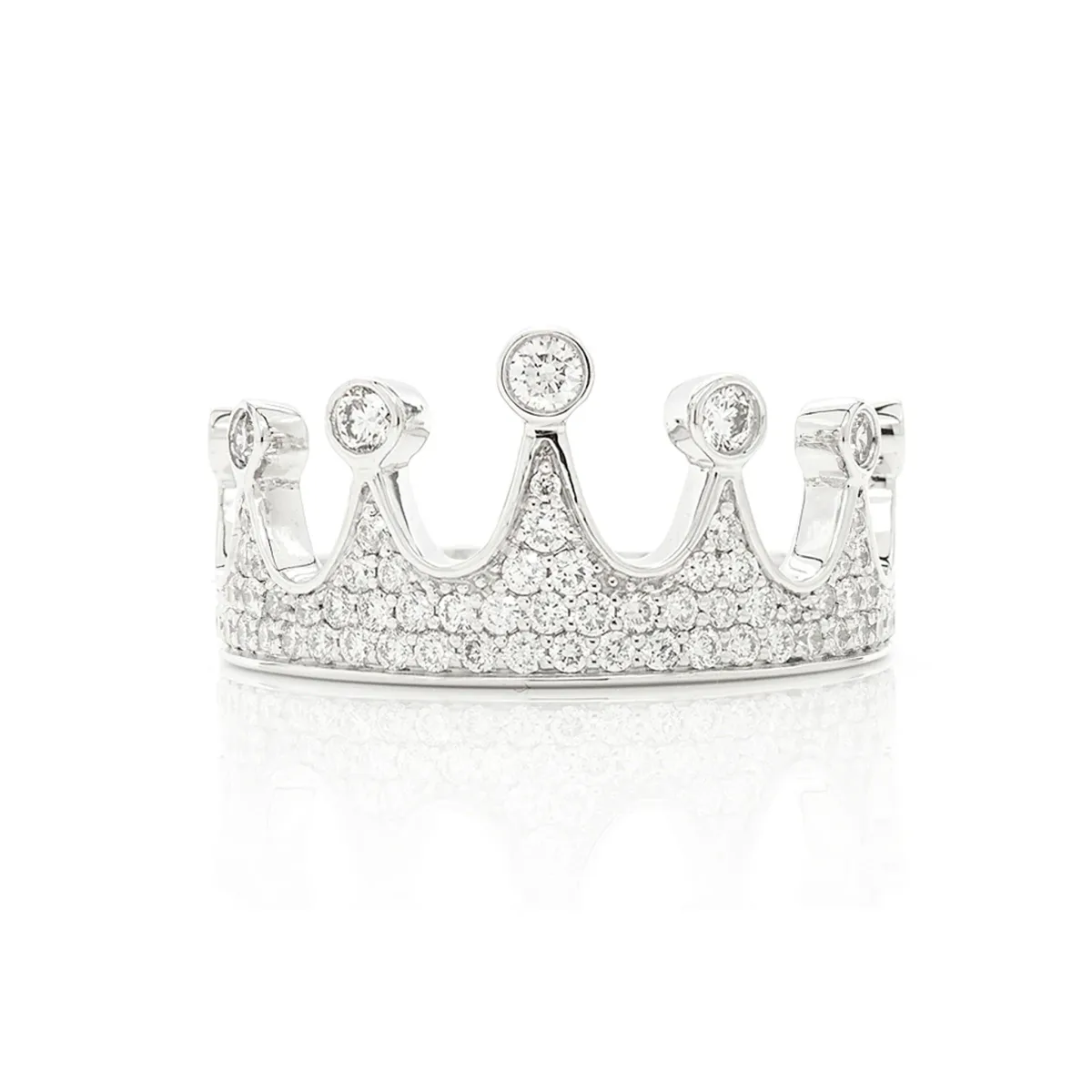 For Him Crown Diamond Ring in White Gold / Natural Diamond – Ring