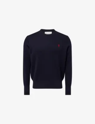 AMI PARIS Marine Merino-Wool Jumper