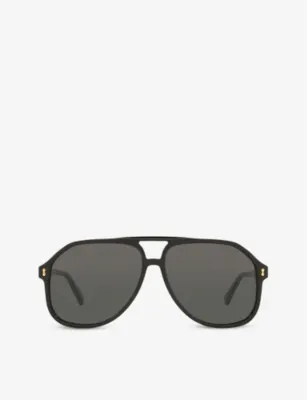 GUCCI GG1042S acetate aviator sunglasses