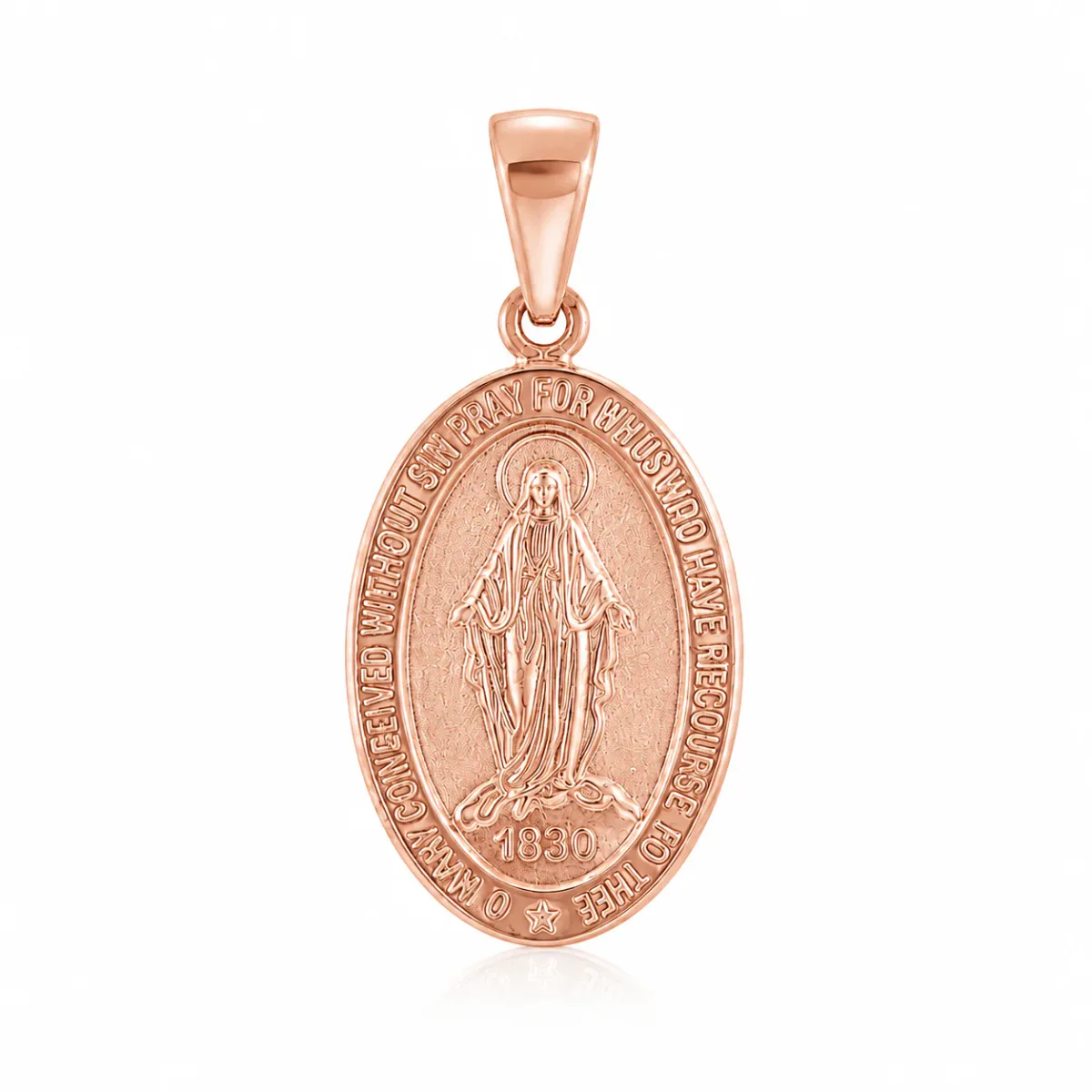 RINA - For Him FACTORY 14k Gold Holy Mary Gold Pendant 45102 in Rose Gold – Pendant